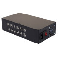 Metal 24 portas 120W USB Charger Station com EU Au Us UK Plug